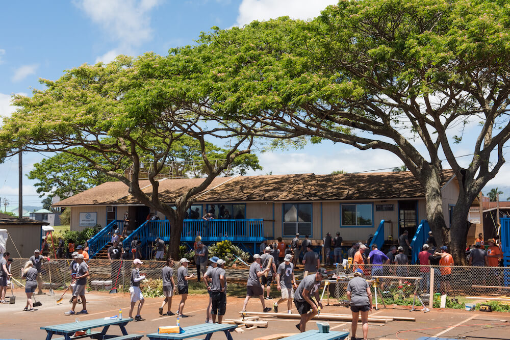 Nearly two hundred event attendees volunteered to work on the BGCH Teen Center.
