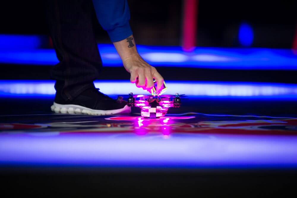 Racing drones in San Francisco.